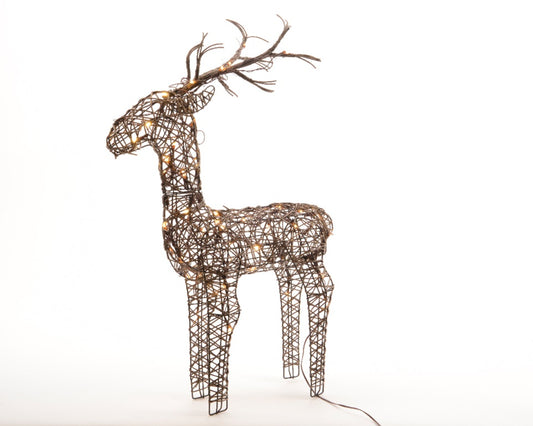 Lumineo Outdoor LED Wicker Deer 135cm Warm White