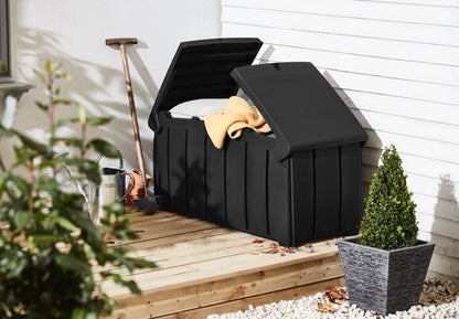 Strata Outdoor Garden Storage Box 322L Black