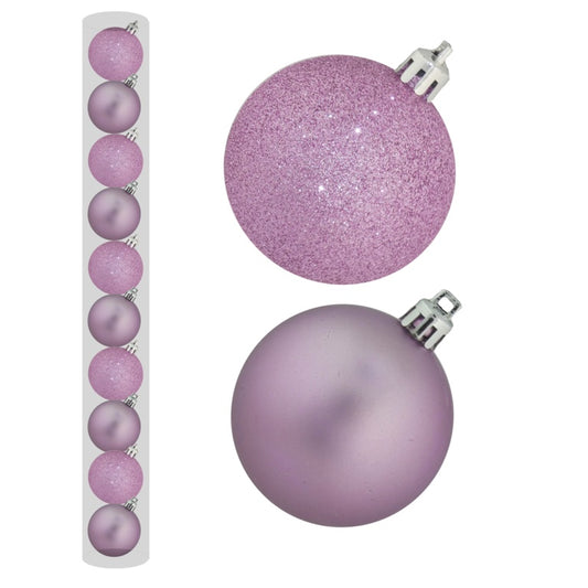 Davies Products Baubles Pack 10 6cm Lilac