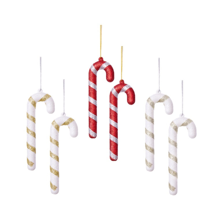 Premier Candy Cane Hanging Decoration 12cm Assorted