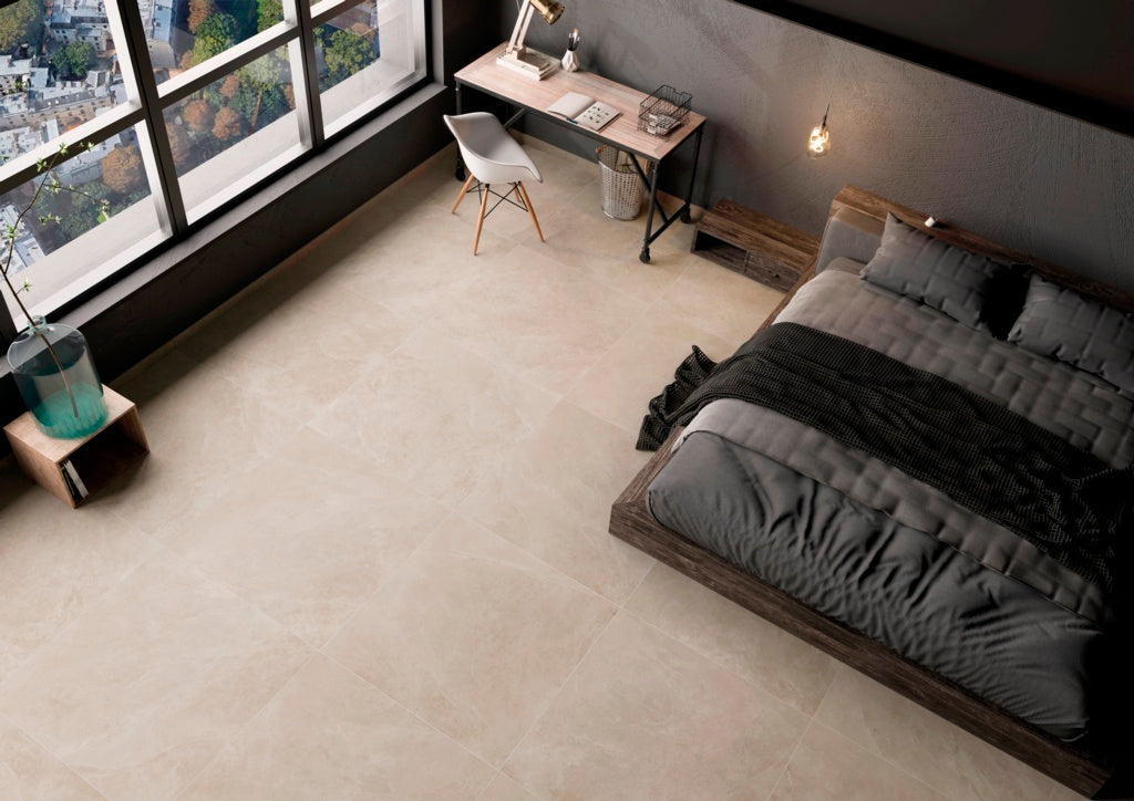 Plus 39 Eco Slate Effect Porcelain Tile Beige 30 x 60cm