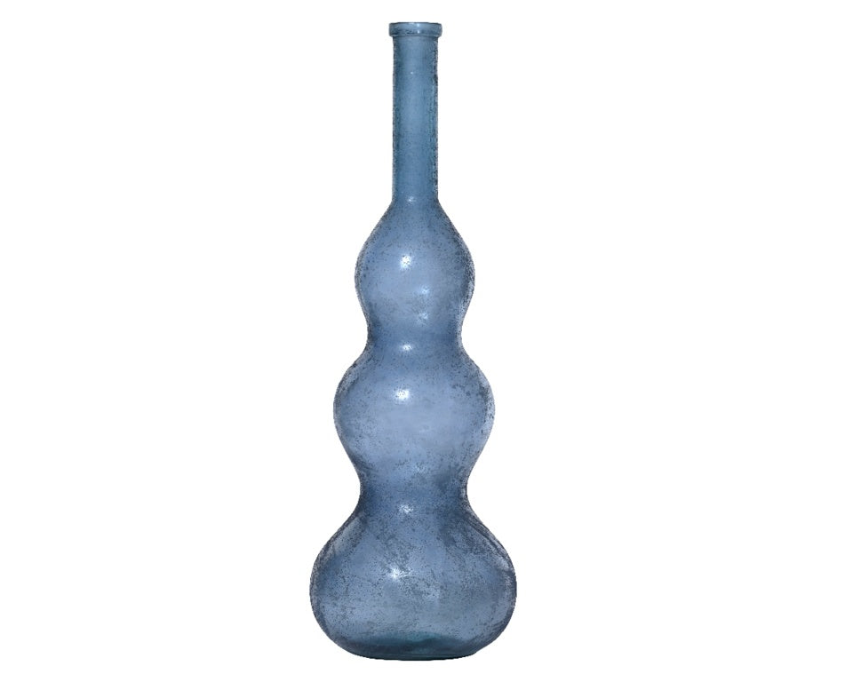 Kaemingk Vase Recycled Glass Dark Blue 100cm