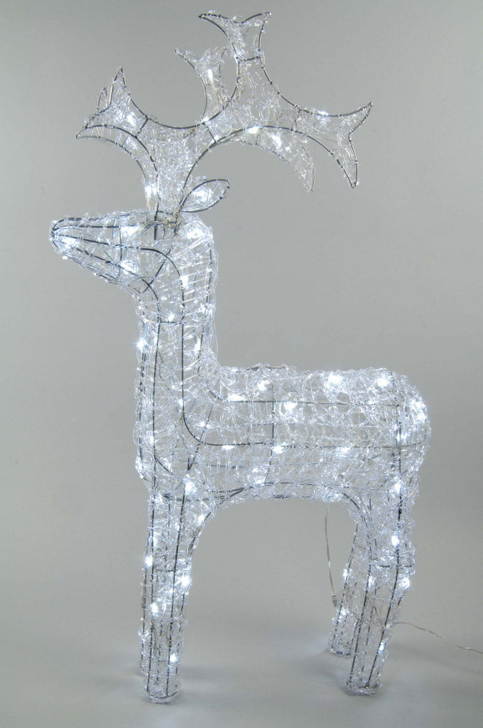 Kaemingk LED Outdoor Acrylic Reindeer 90cm Cool White